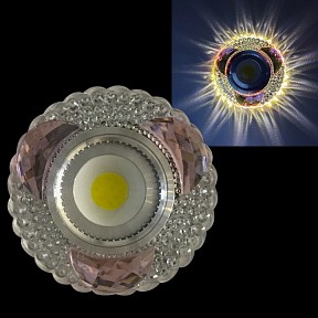 Встраиваемый светильник Reluce  розовый арт. 42240-9.0-001PL MR16+LED3W CL/PK