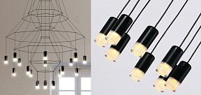 Подвесная люстра Imperiumloft Vibia Wireflow черный арт. 40,1635