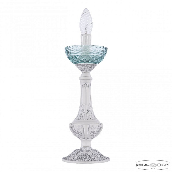 Настольная лампа декоративная Bohemia Ivele Crystal AL7801 белый арт. AL78100L/12 WMN P Birusa/M-1F