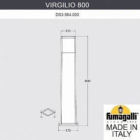 Наземный светильник Fumagalli VIRGILIO черный арт. DS3.564.000.AYF1R