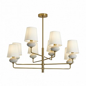 Люстра на штанге Freya Ceramics желтый арт. FR2029PL-08BS