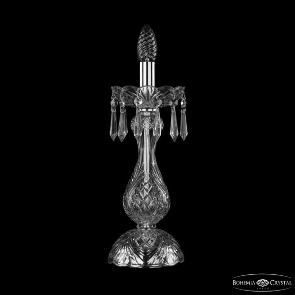 Настольная лампа декоративная Bohemia Ivele Crystal 1403 никель арт. 1403L/1-35 Ni