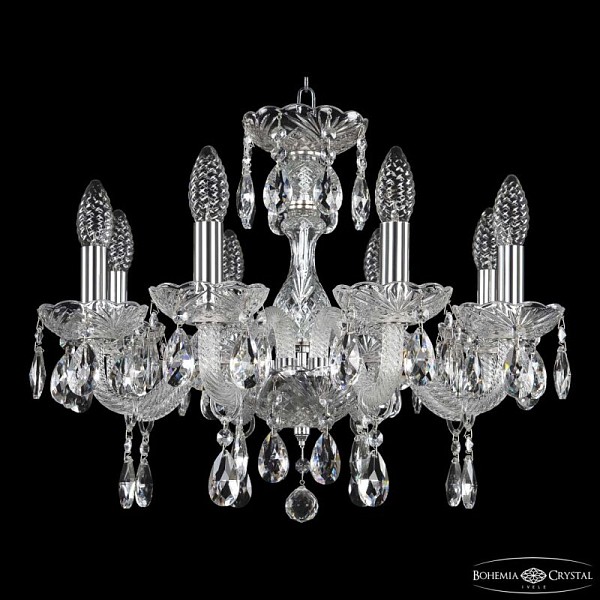 Подвесная люстра Bohemia Ivele Crystal 117 никель арт. 117/8/165 Ni