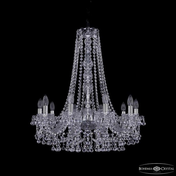 Подвесная люстра Bohemia Ivele Crystal 1409 никель арт. 1409/10/240/h-76 Ni
