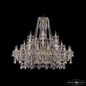 Подвесная люстра Bohemia Ivele Crystal 1411 золото арт. 1411/20+5+5/400 G M801