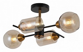 Люстра на штанге ILLUMICO  коричневый арт. IL8243-4COU-79 BK BR