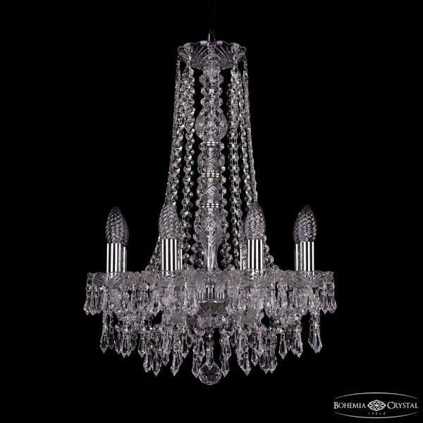 Подвесная люстра Bohemia Ivele Crystal 1403 никель арт. 1403/8/141/h-59 Ni