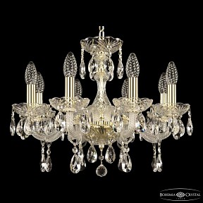 Подвесная люстра Bohemia Ivele Crystal 117 золото арт. 117/8/165 G