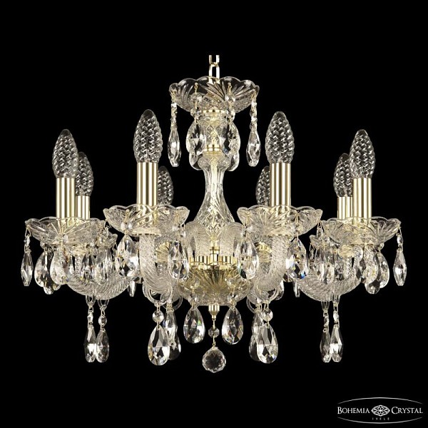 Подвесная люстра Bohemia Ivele Crystal 117 золото арт. 117/8/165 G