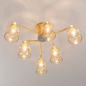 Люстра на штанге Citilux Клод желтый арт. CL137162