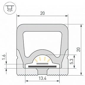 Профиль Arlight WPH-FLEX белый арт. 062835