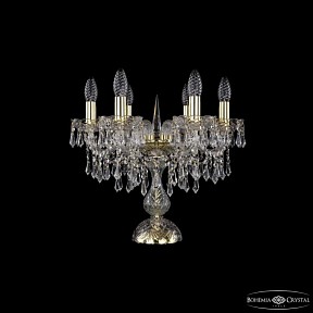 Настольная лампа декоративная Bohemia Ivele Crystal 1403 золото арт. 1403L/6/141-39 G