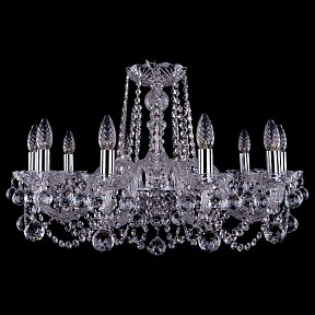 Подвесная люстра Bohemia Ivele Crystal 1402 металл арт. 1402/10/240/Ni/Balls