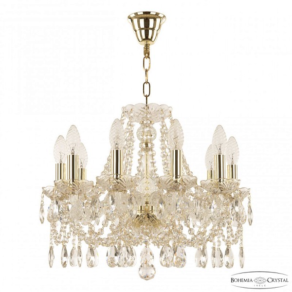 Подвесная люстра Bohemia Ivele Crystal 107 золото арт. 107/10/165 G