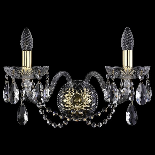 Бра Bohemia Ivele Crystal 1400 золото арт. 1402B/2/195XL/G