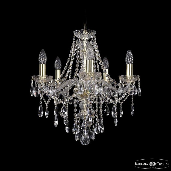 Подвесная люстра Bohemia Ivele Crystal 1415 золото арт. 1415/5/165 G