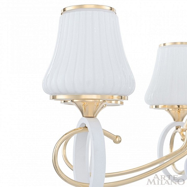 Подвесная люстра Arte Milano Florentia-2387 белый арт. 302387/6 Wh/Gd