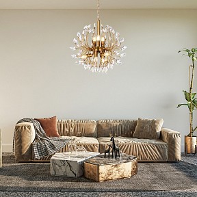 Подвесная люстра Escada 486 золото арт. 486/9PL