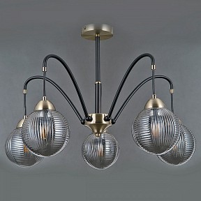 Люстра на штанге ILLUMICO  бронза арт. IL0433-5PSQ-79 BK AB