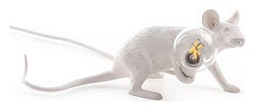 Настольная лампа декоративная Inodesign Seletti Mouse белый арт. INO_Seletti Mouse 43.266