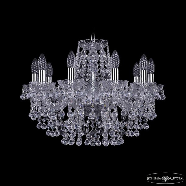 Подвесная люстра Bohemia Ivele Crystal 1409 никель арт. 1409/10/195 Ni