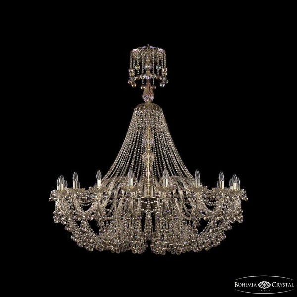 Подвесная люстра Bohemia Ivele Crystal 1409 золото арт. 1409/20/530/XL-160 G M801