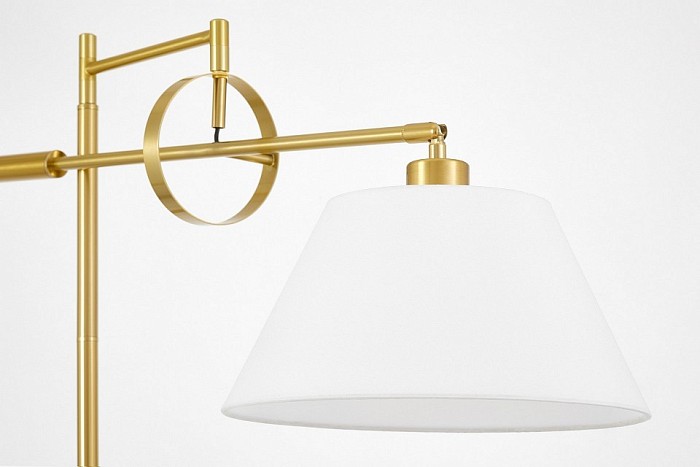Настольная лампа декоративная LUMINA DECO 1124 латунь арт. LDT 1124 MD+WT