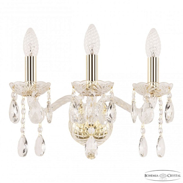 Бра Bohemia Ivele Crystal 107 золото арт. 107B/3/141 G