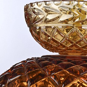 Подвесная люстра Bohemia Ivele Crystal 5478 золото арт. 5478/22 G Amber/M-1F Drops K721