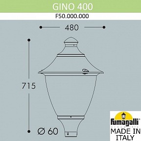 Наземный светильник Fumagalli Gino черный арт. F50.000.000.AXE27