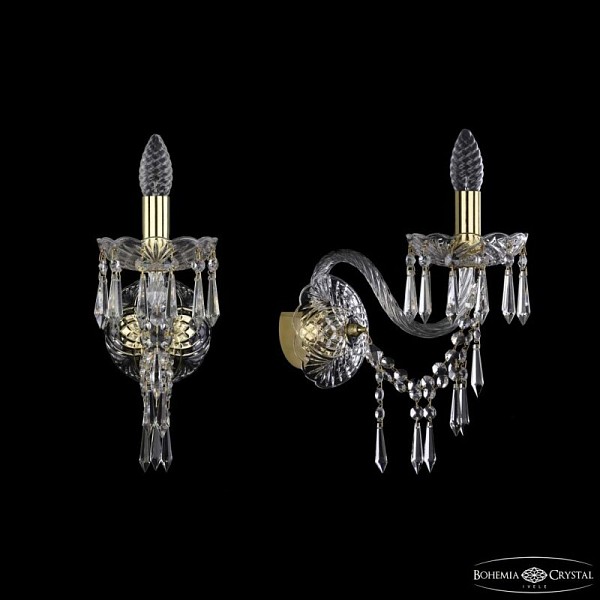Бра Bohemia Ivele Crystal 1403 золото арт. 1403B/1/195/XL G