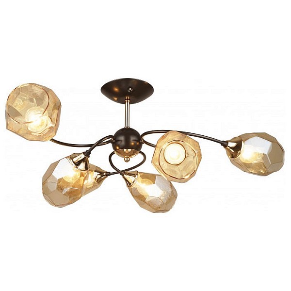 Люстра на штанге Imex MD.4249 черный арт. MD.4249-6-S-COFFEE+FGD