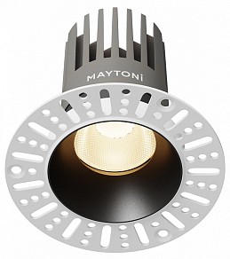 Встраиваемый светильник Maytoni  черный арт. DL121-15W-3K-TRS-B