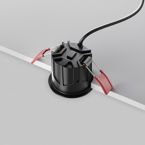 Встраиваемый светильник Maytoni Technical Alfa LED черный арт. DL043-01-10W2.7K-RD-B
