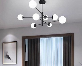 Люстра на штанге Alfa-Light F3824 черный арт. F3824-18