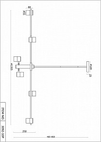 Люстра на штанге F-promo Chart черный арт. 3092-10P