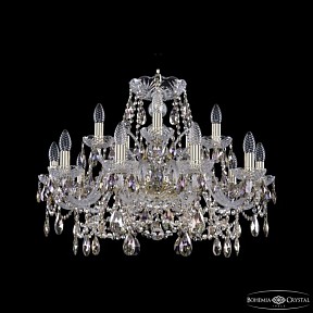 Подвесная люстра Bohemia Ivele Crystal 1411 золото арт. 1411/10+5/240 G R801