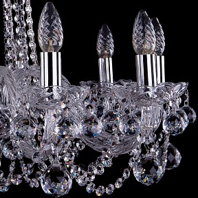 Подвесная люстра Bohemia Ivele Crystal 1402 металл арт. 1402/10/240/Ni/Balls