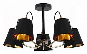 Люстра на штанге ILLUMICO  золото арт. IL6120-5COU-79 BK GD