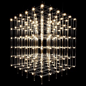 Подвесная люстра O-LUCE Cosmic Glass ячейка 15*15 см хром арт. 1094011-0
