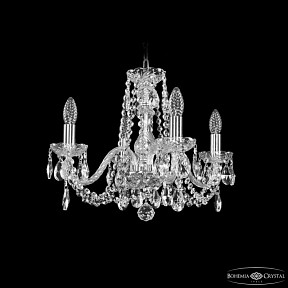 Подвесная люстра Bohemia Ivele Crystal 1402 никель арт. 1402/4/160 Ni