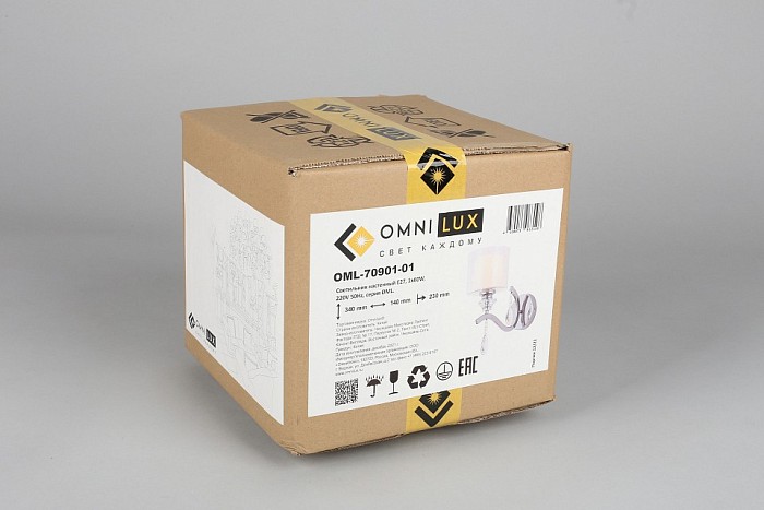 Бра Omnilux Bollate хром арт. OML-70901-01