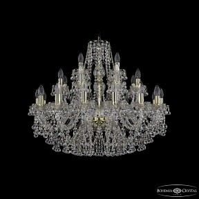 Подвесная люстра Bohemia Ivele Crystal 1409 золото арт. 1409/16+8+4/300 G