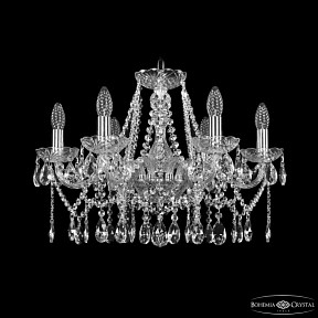 Подвесная люстра Bohemia Ivele Crystal 1413 никель арт. 1413/6/200 Ni