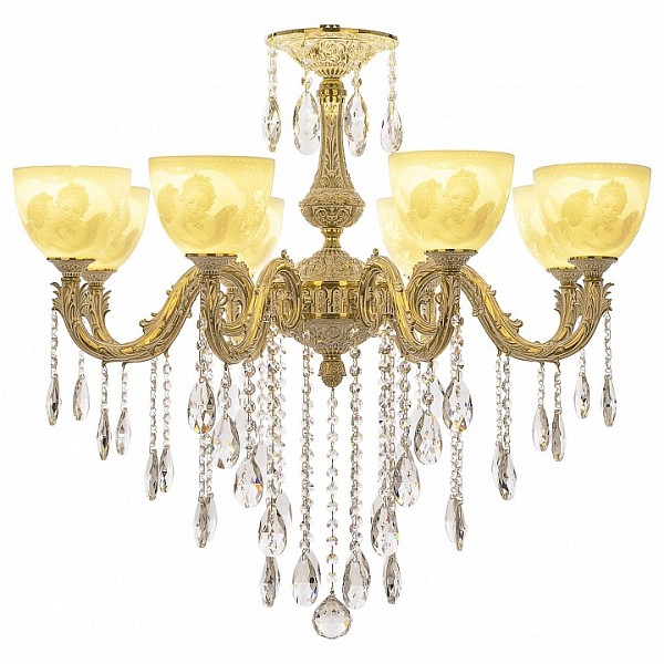 Подвесная люстра Bohemia Ivele Crystal 7101 золото арт. 71101/8/250 B GW P1 U Angel