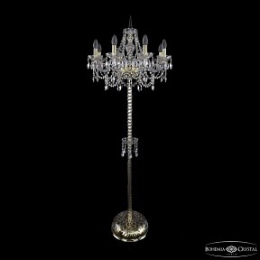 Торшер Bohemia Ivele Crystal 1411 золото арт. 1411T2/8/195-165 G