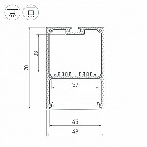Профиль Arlight SL-LINE черный арт. 027989