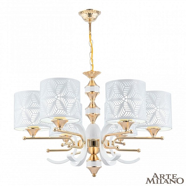 Подвесная люстра Arte Milano Florentia-2097 белый арт. 302097/6 Wh/Gd