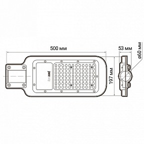 Консольный светильник Jazzway  серый арт. PSL 07 120w 5000K  IP65