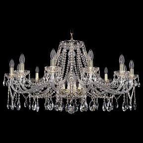 Подвесная люстра Bohemia Ivele Crystal 1413 золото арт. 1413/12/360/G